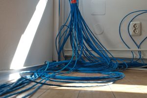 Electrical wires, industrial cables. Wire connection, cable power energy
